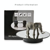 25cm USB Power Rotating Display Stand Video Shooting Props Turntable(Black+Black Velvet)