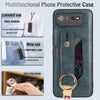 For Asus ROG Phone 6 / ROG6 Wristband Leather Back Phone Case(Blue)