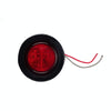 4 PCS Truck Trailer Red & Amber LED 2 inch Round Side Marker Clearance Tail Light Kits with Heat Shrink Tube