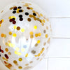 5 PCS 12 inch Transparent Gold Sequins Confetti Balloons, Holiday Party Wedding Decoration Confetti Balloons, Random Style Delivery