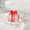 5pcs Christmas Micro Landscape Snowscape Decoration Accessories Christmas Resin Ornament, Style: No.14 Transparent Gift Box Red