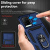 For vivo Y21 Sliding Camshield Holder Phone Case(Blue)