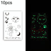 10 PCS Waterproof Color Luminous Tattoo Sticker Face Sticker(EX-019)