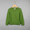 Spring and Autumn Children Clothing Girl Cotton Knit Cardigan Sweater, Kid Size:120cm(Green)