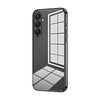 For Samsung Galaxy A26 Transparent Plating Fine Hole Phone Case(Black)