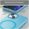 For iPhone 13 MagSafe Frosted Translucent TPU + PC Full Coverage Phone Case(Blue)
