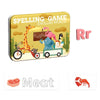 English Letter Word Spelling Learning Toy Wooden Puzzle Practice Cards(Yellow Box)