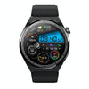 Ochstin 5HK46P 1.36 inch Round Screen Silicone Strap Smart Watch with Bluetooth Call Function(Black+Black)