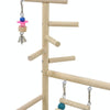 Parrot Playstand | Wooden Bird Perch with Bowls | 44cm High