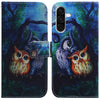 For Samsung Galaxy A26 5G Coloured Drawing Flip Leather Phone Case(Oil Painting Owl)