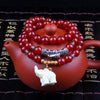 Fashion Jewelry Accessory Garnet Beads Bracelet (Red Agate & Elephant)
