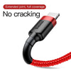 Baseus 2.4A 1m USB to 8 Pin High Density Nylon Weave USB Cable for iPhone, iPad(Red)