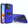 For iPhone 11 Metal Rotating Bracket TPU + PC Magnetic Phone Case(Navy Blue)