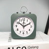 Lazy Silent Small Alarm Clock Office Home Desktop Clock(Green)