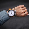 Waterproof Retro PU Leather Strap Quartz Watch(Coffee Band Cute Digital Dial)