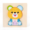 3 PCS Early Childhood Education Wooden Three-Dimensional Jigsaw Puzzle Toy(S-Bear)