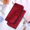 For Realme 13+ Global Seven-shaped Embossed Leather Phone Case(Red)
