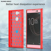 For Sony Xperia XA2 Brushed Texture Carbon Fiber Shockproof TPU Protective Back Case (Red)