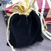 Velvet Bag Jewelry Storage Bag Christmas New Year Holiday Blessing Bag, Size:10x12cm(Black)