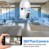 1080P WiFi Light Bulb Camera E27 | Panoramic Security Cam | Night Vision