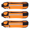 3PCS Outdoor Sports Large Capacity Portable Sweatproof Waist Bag(Orange)