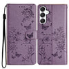For Samsung Galaxy A26 5G Butterflies and Flowers Leather Phone Case(Purple)