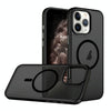 For iPhone 11 Pro Max Skin Feel Frosted MagSafe Magnetic Phone Case(Transparent Black)