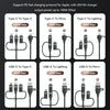 USAMS US-SJ646 U85 2m PD100W 6 in 1 Alloy Multifunctional Fast Charging Cable(Purple)
