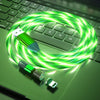 2.4A USB to 8 Pin 540 Degree Bendable Streamer Magnetic Data Cable, Cable Length: 1m(Green)