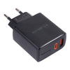 LZ-1130 PD 20W Type-C+QC 3.0 USB Fast Charger, Plug Type:EU Plug(Black)
