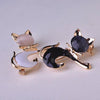 Cute Cat Brooch Cat Eye Stone Brooch(White)