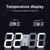 LED Digital Clock Living Room Wall Clock Creative WIFI Clock US Plug, Style:4 Bit WIFI, Color:Hollow White