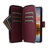 For Samsung Galaxy S24 FE 5G Nine-card Slots Zipper Wallet Bag Leather Phone Case(Wine Red)