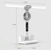 Rechargeable 2000mAh Double Head Lighting LED Fan Desk Lamp with Pen Holder & Clock