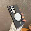 For Samsung Galaxy S25+ 5G Metal Diamond Texture Lens Frame MagSafe Phone Case(Black)