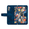 For Samsung Galaxy S24 5G Floral Pattern Leather Phone Case with Lanyard(Dark Blue)