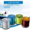 8.0# 0.50mm 18.4kg Tension 500m Extra Strong Imported Raw Silk Nylon Fishing Line(Blue)