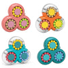 4 PCS  Rotating Magic Beans Decompression Educational Toys Children Fingertip Magic Cube Toys(Triangle Turquoise)