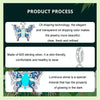 S925 Sterling Silver Platinum Plated Luminous Colorful Butterfly DIY Pendant(SCC2731)