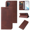 For Samsung Galaxy Note10+ Magnetic Closure Leather Phone Case(Brown)