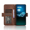 For ASUS ROG Phone 8 Pro Skin Feel Calf Texture Card Slots Leather Phone Case(Brown)