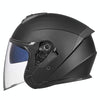 GXT Electric Vehicle Four Seasons Sun Protection & Windshield Double Lens Helmet, Size: XL(Matt Black)