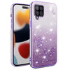 For Samsung Galaxy A42 Gradient Glitter Flower All-inclusive Phone Case(Purple)