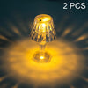 2 PCS 1.5V Diamond Ambience Desk Lamp LED Crystal Night Light, Spec: Warm Light