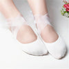 Women Bow Cross Straps Shallow Mouth Socks Sailboat Socks, Size:One Size(White)