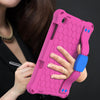 For Samsung Galaxy Tab S6 Lite P610 Honeycomb EVA + PC Shockproof Case with Strap(RoseRed+Blue)