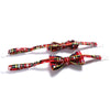 Christmas Red Plaid Snowflake Pet Bow Tie Collar, S (17-30cm)