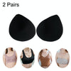 2 Pairs Sports Underwear Yoga Vest Sponge Pad Latex Cotton Chest Pad, Size: S(Black)
