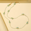 Mask Anti-Lost Beads Hanging Chain Fashion Crystal Beads Small Flower Glasses Chain(Blue Flowers)