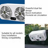 USB Interface Car Cooling Device Car Exhaust Air Circulation Exhaust Fan Car Changing Fan(White)